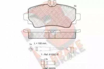 R BRAKE rb1516701 -  Комплект тормозных колодок, дисковый тормоз
